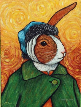 selbstporträt studio Ölbilder verkaufen - Hasen von van Gogh Selbstporträt